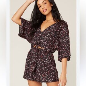 BB Dakota Black Printed Romper